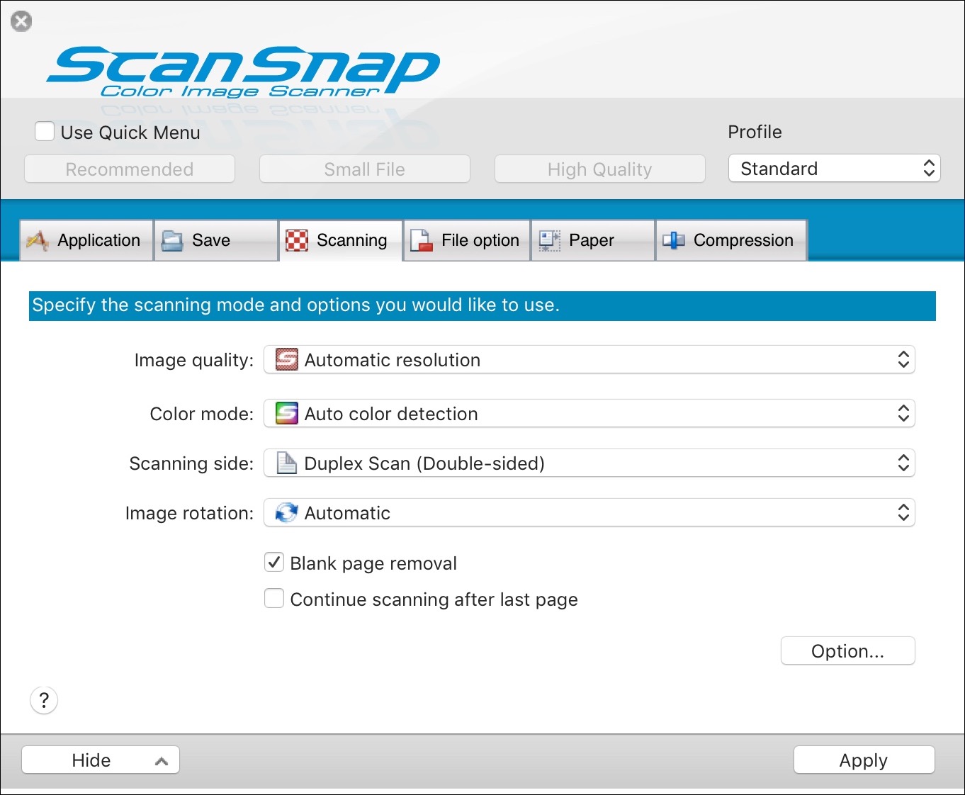 scansnap software for mac